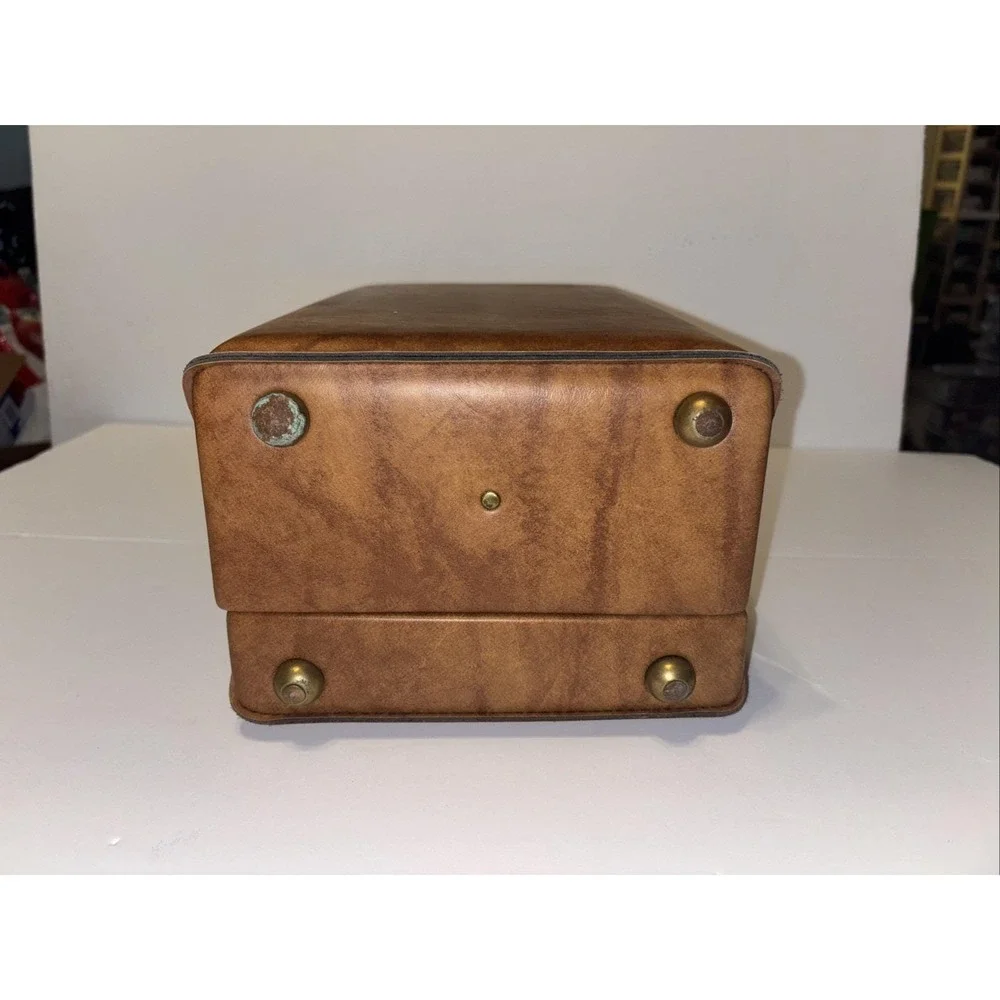 Vintage Benchmark Travel Bars Two Bottle Bar Brown Picnic